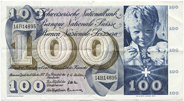 100 Franken 1957 (Bubenportrait) 1