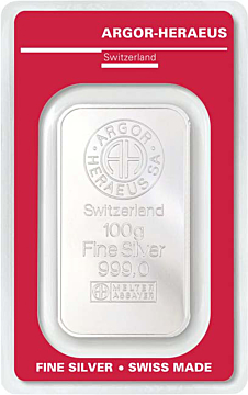 Argor-Heraeus Silver Bar 100 g